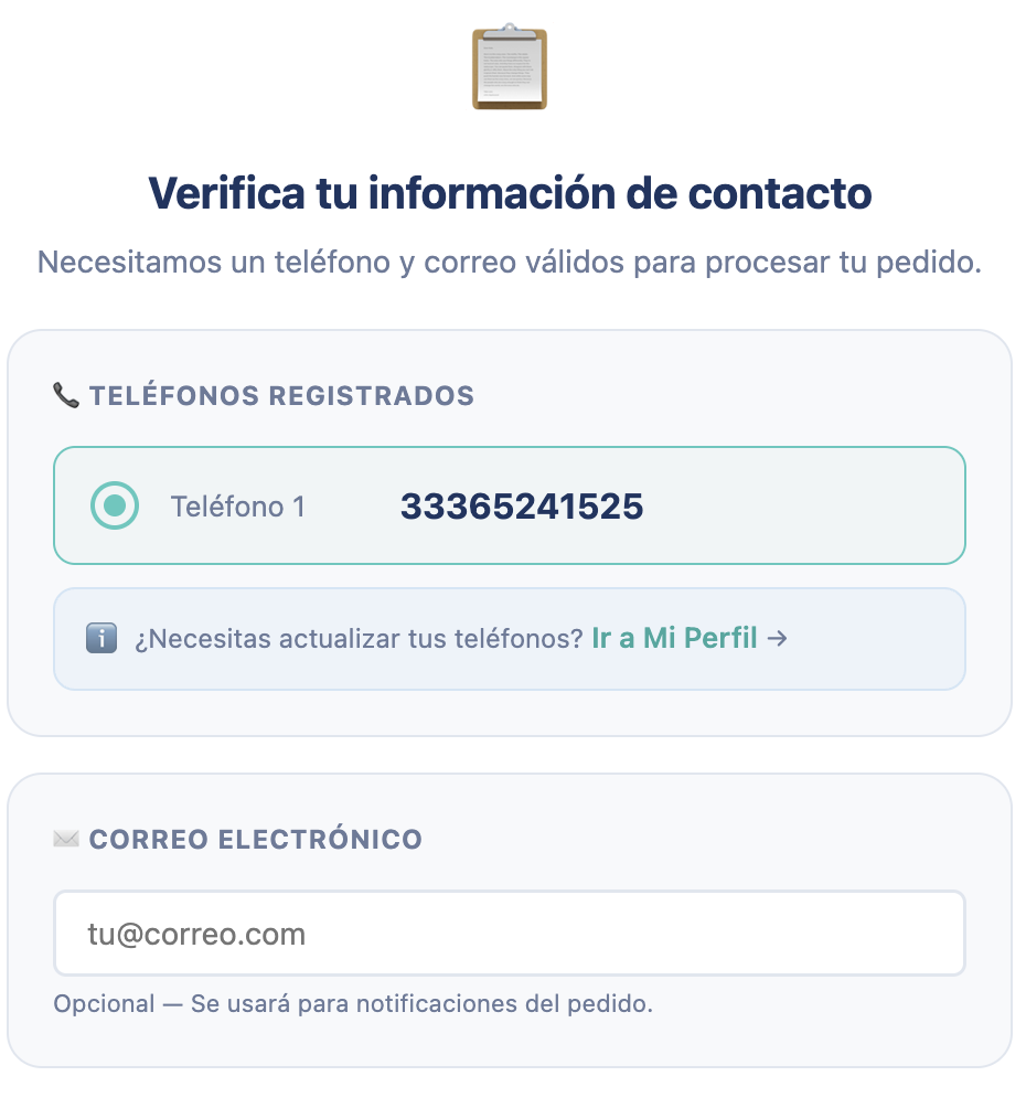 Datos de contacto